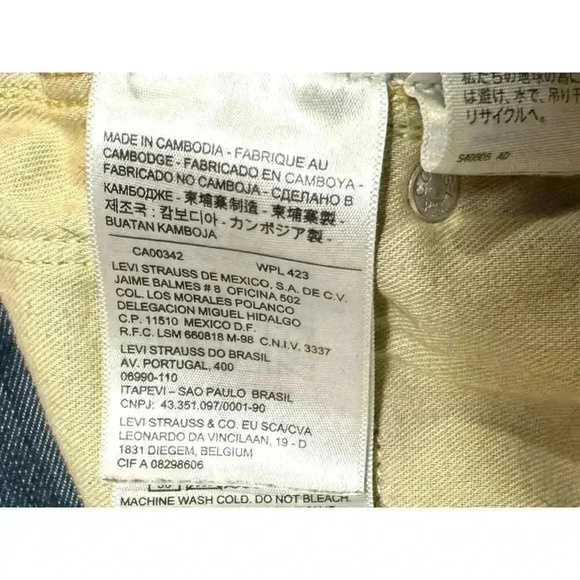 Vintage Levis 514 Jeans Mens 31 x 32 Straight Fit Medium Wash Blue Grunge Skater - Picture 13 of 15